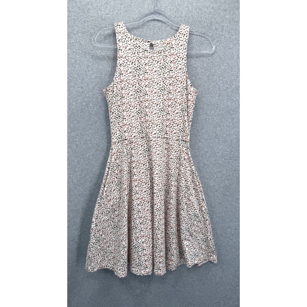 Pact Fit & Flare Dress Women S Pink Cheetah Organic Cotton Sleeveless Pockets